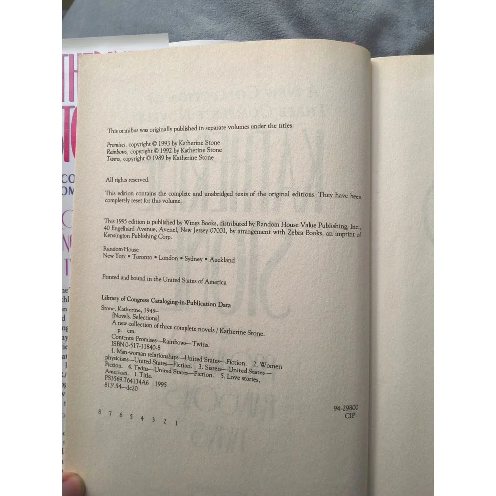Katherine Stone: A New Collection - Promises, Rainbows, Twins